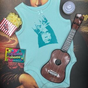 ⚡️IGGY POP GARANIMALS baby onesies Iggy Pop Godfather of Punk on front 0-3months